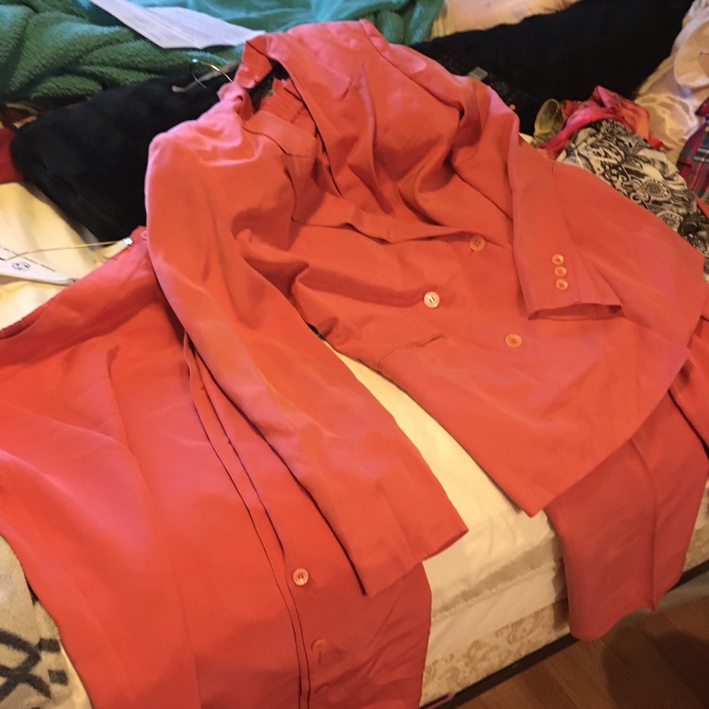 3 pieces Dress pants,side button skirt. Jacket